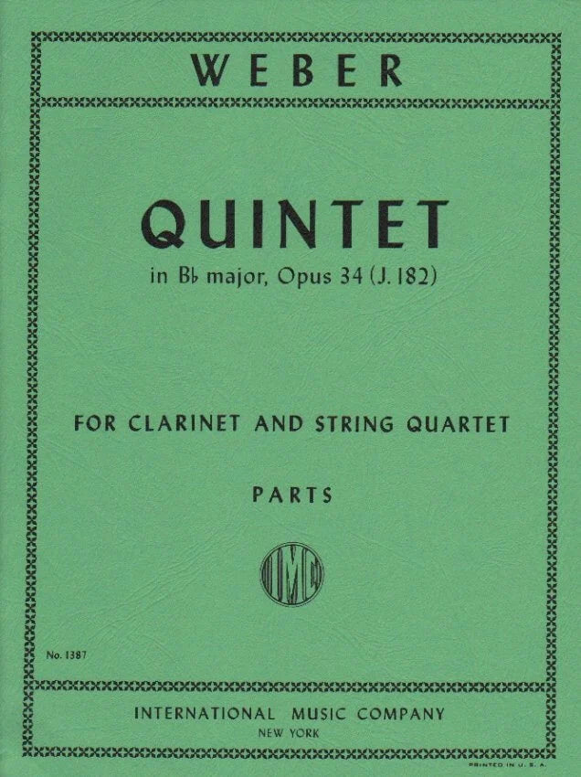 Weber: Quintet in B-flat Major, Op. 34