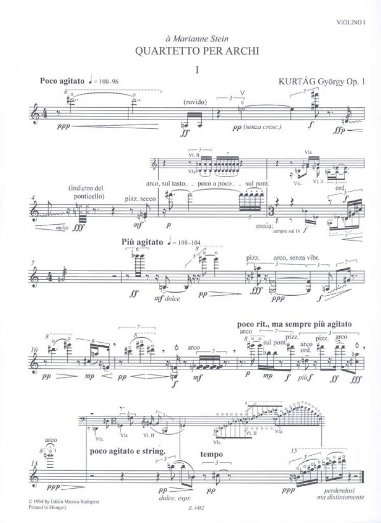 Kurtág: String Quartet No. 1, Op. 1