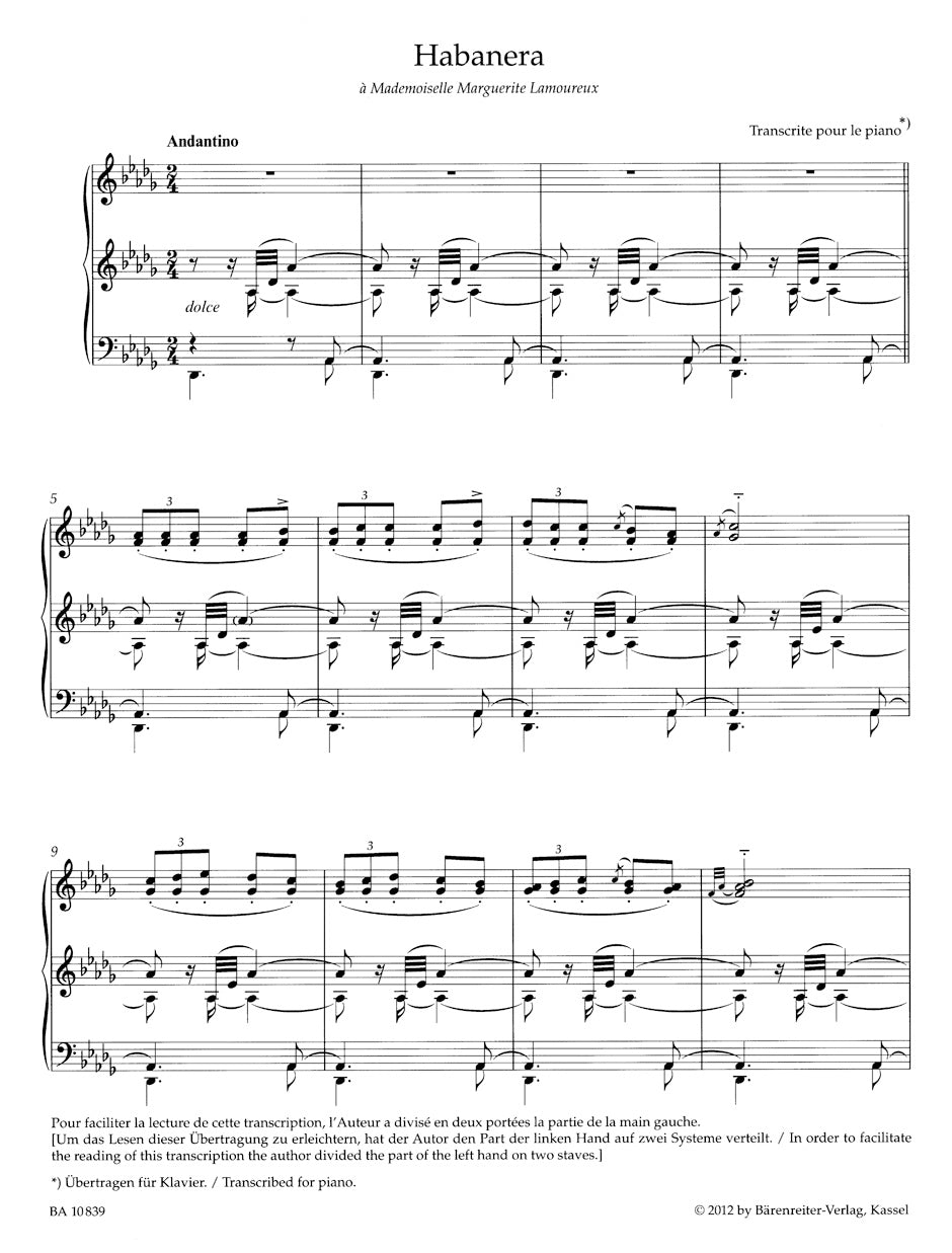 Chabrier: Habanera