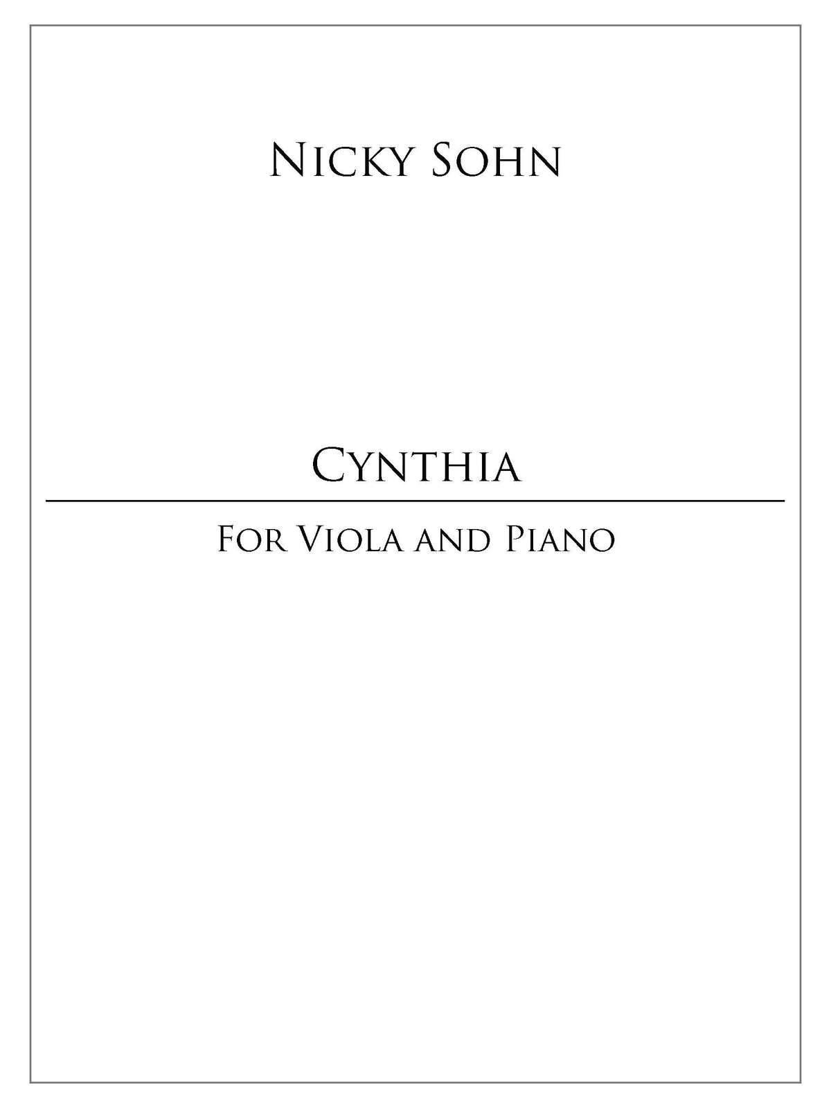 Sohn: Cynthia