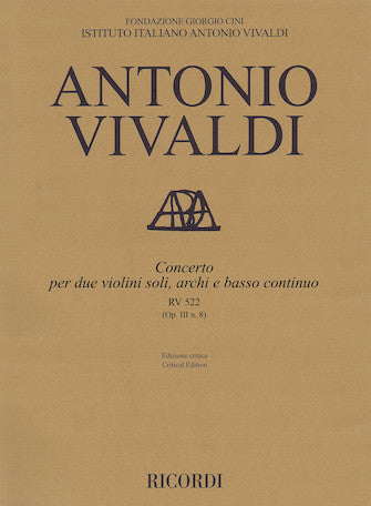 Vivaldi: L'Estro Armonico, RV 522, Op. 3, No. 8