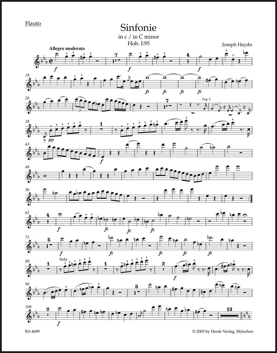 Haydn: Symphony in C Minor, Hob. I:95