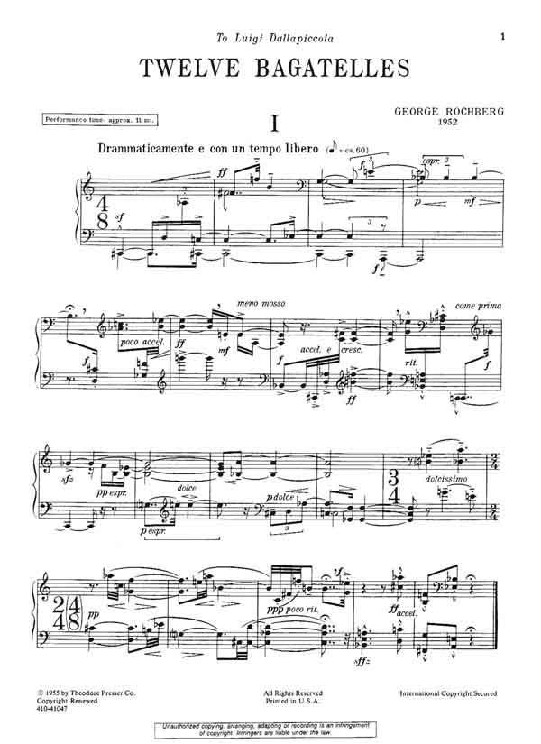 Rochberg: Twelve Bagatelles