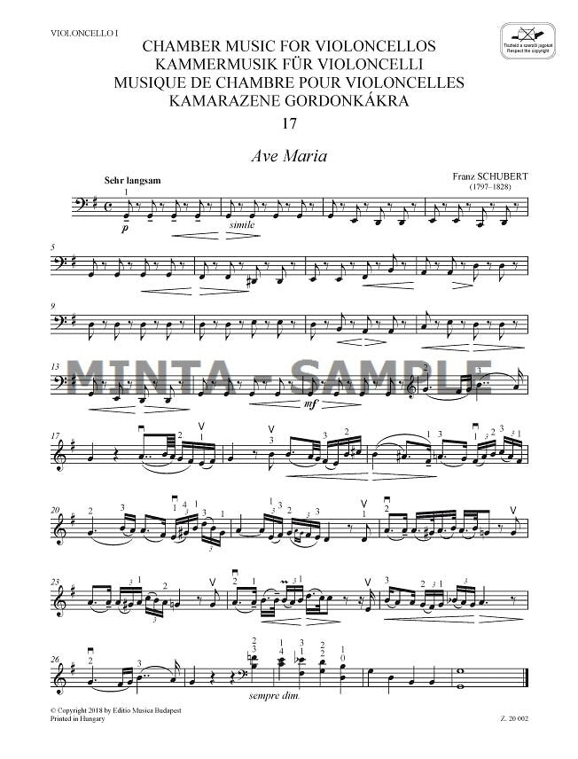 Chamber Music for Cellos - Volume 17 (4 Cellos)