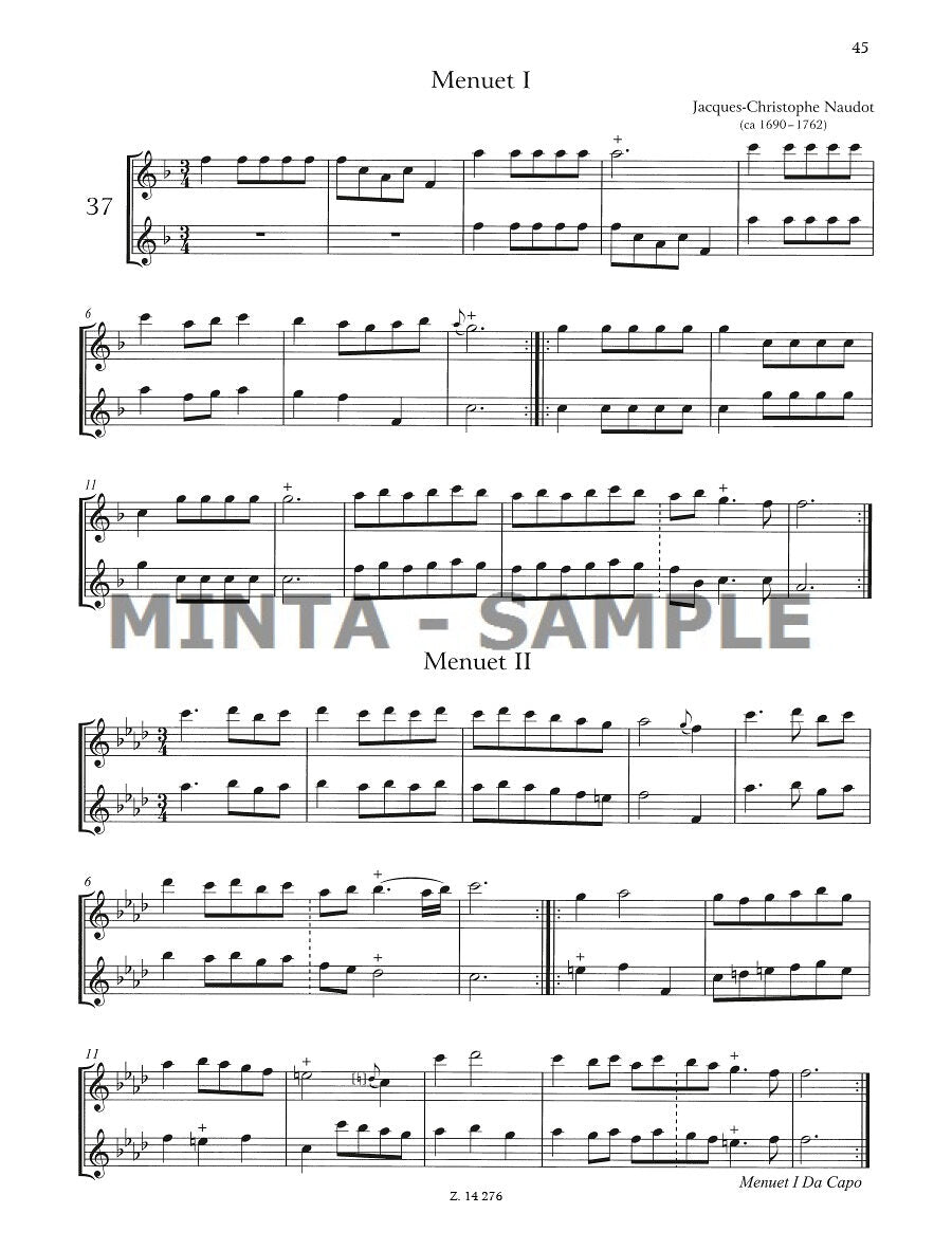 Baroque Dances for 2 Treble Recorders