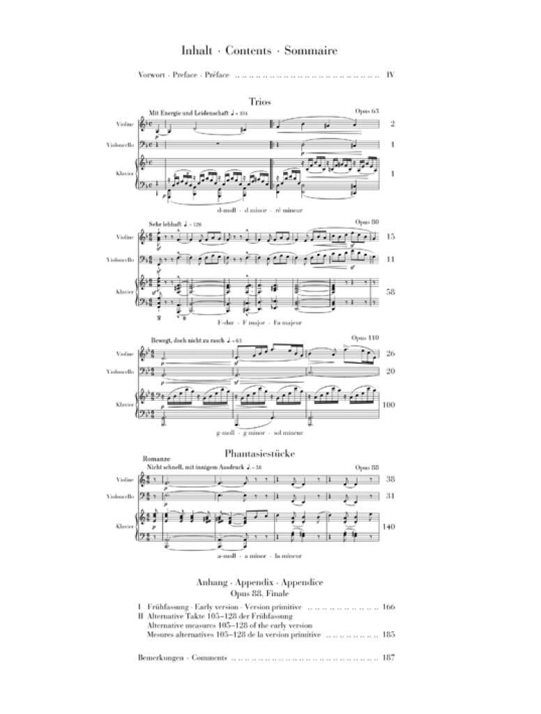 Schumann: Works for Piano Trio