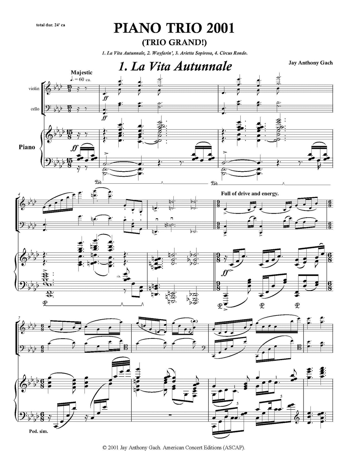 Gach: Piano Trio 2001 ("TRIO GRAND!")