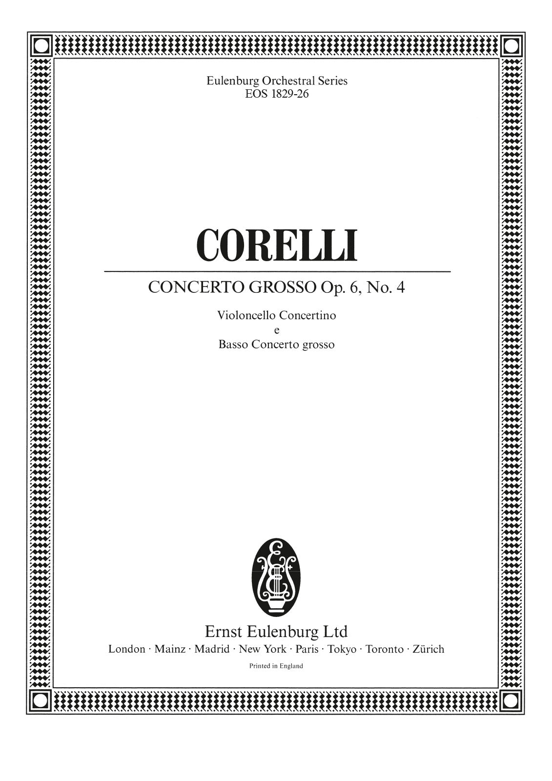 Corelli: Concerto grosso in D Major, Op. 6, No. 4