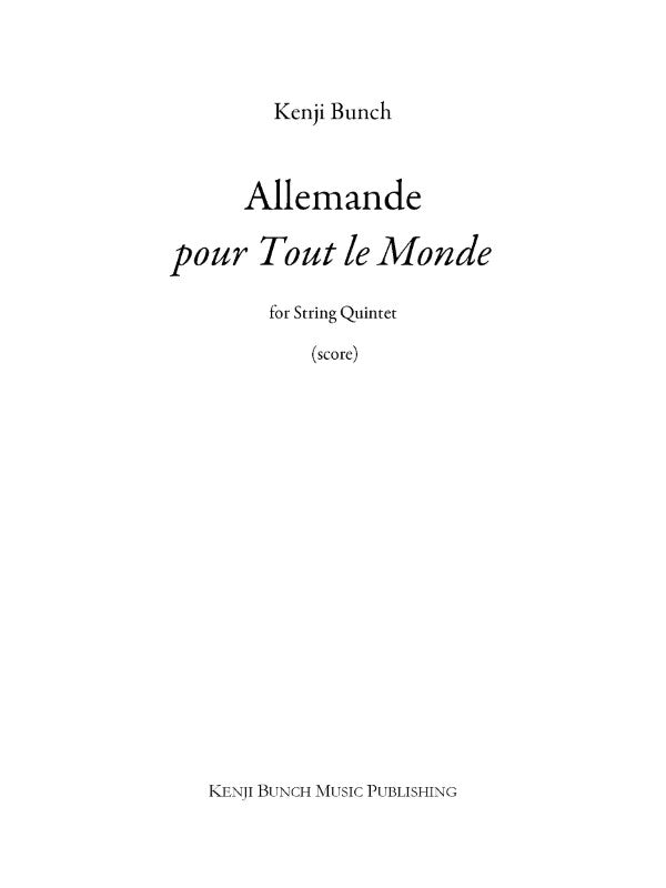 Bunch: Allemande pour Tout le Monde