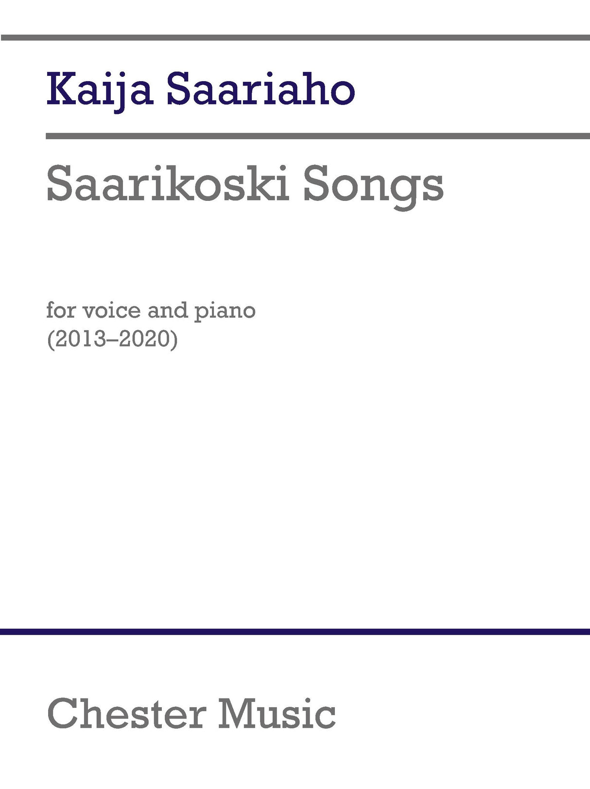 Saariaho: Saarikoski Songs