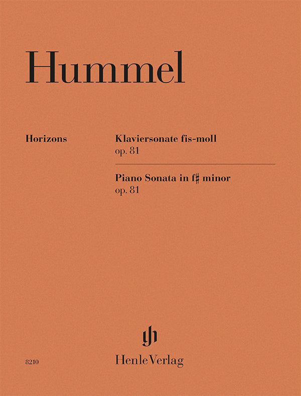 Hummel: Piano Sonata in F-sharp Minor, Op. 81