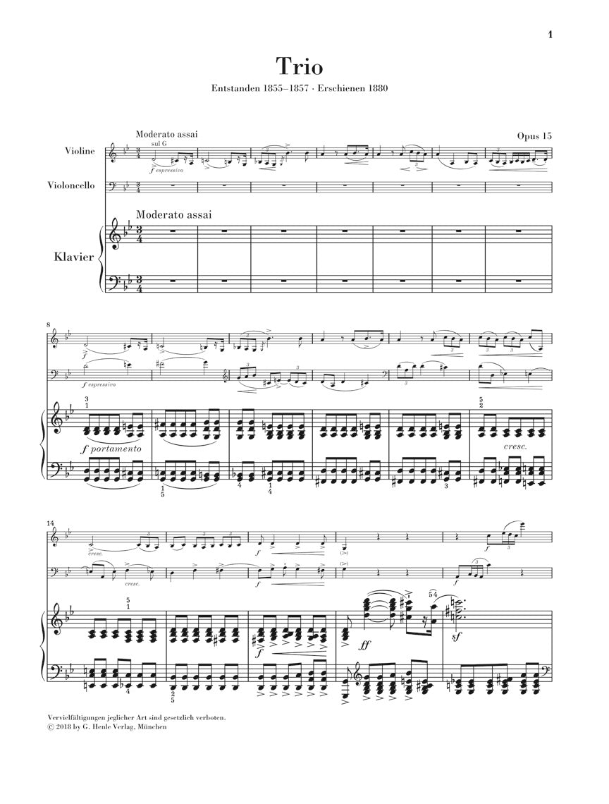 Smetana: Piano Trio in G Minor, Op. 15