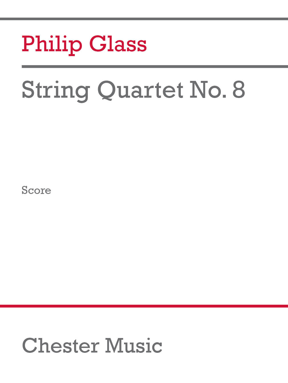 Glass: String Quartet No. 8