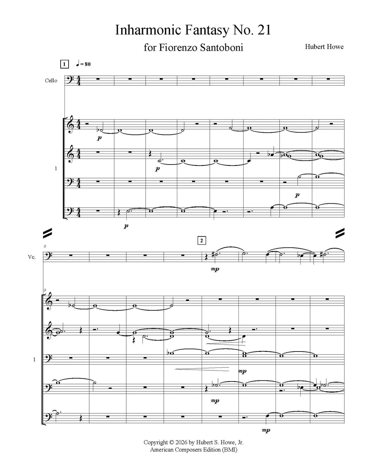 Howe: Inharmonic Fantasy No. 21