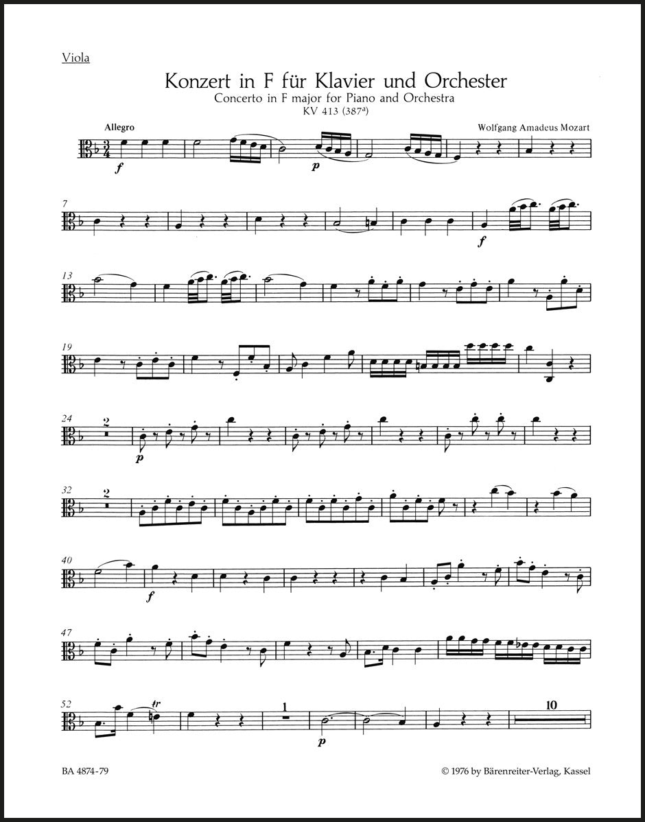 Mozart: Piano Concerto No. 11 in F Major, K. 413 (387a)