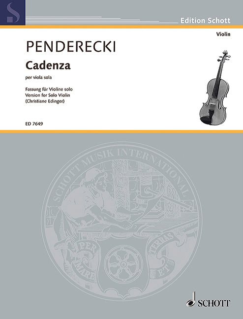 Penderecki: Cadenza (version for solo violin)