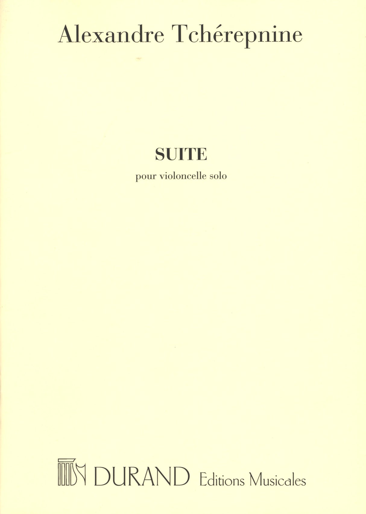 Tcherepnin: Suite for Solo Cello