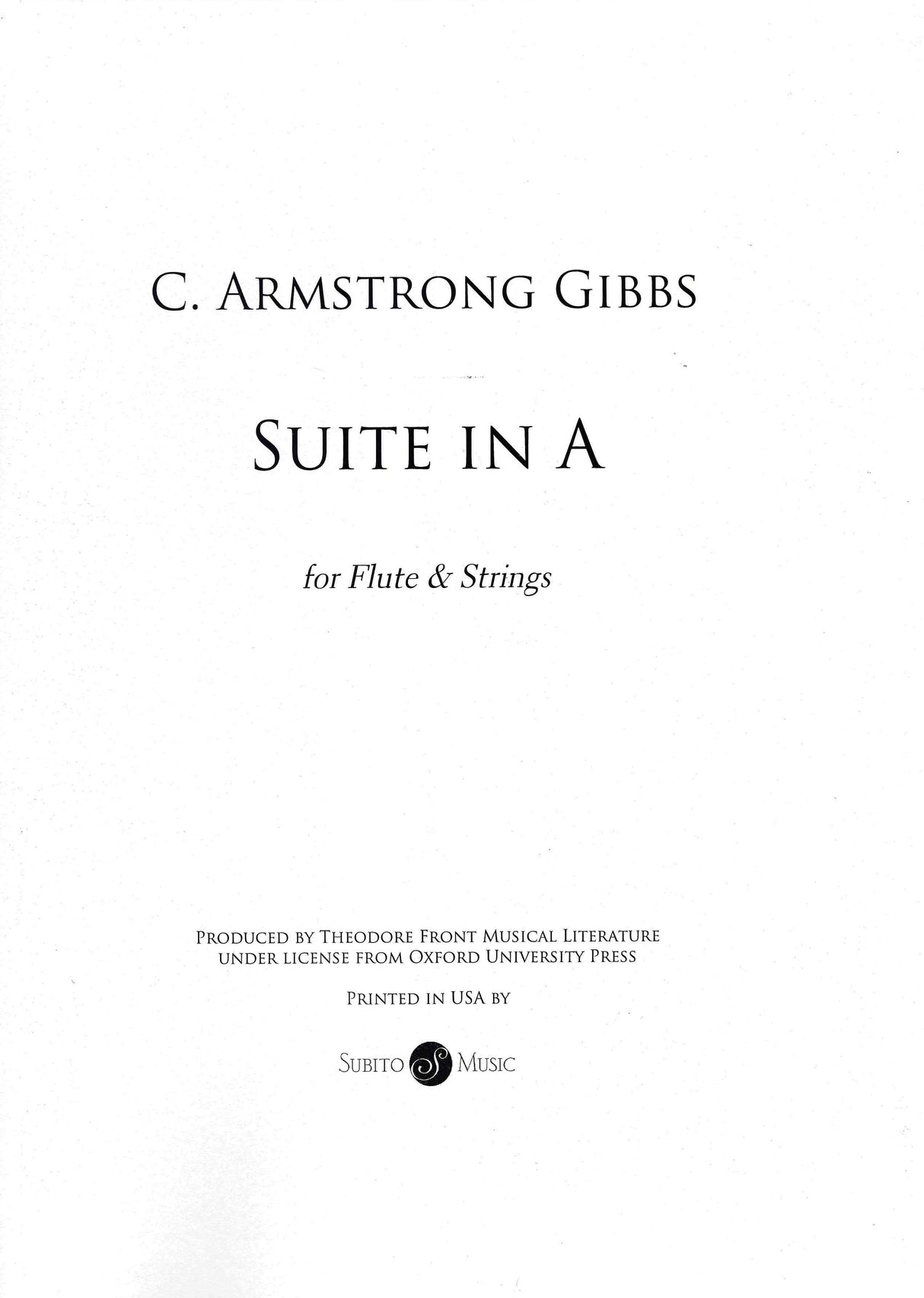 Gibbs: Suite in A