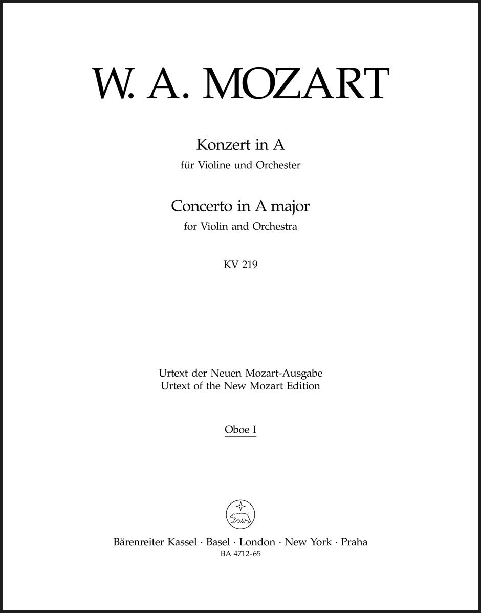 Mozart: Violin Concerto No. 5 in A Major, K. 219