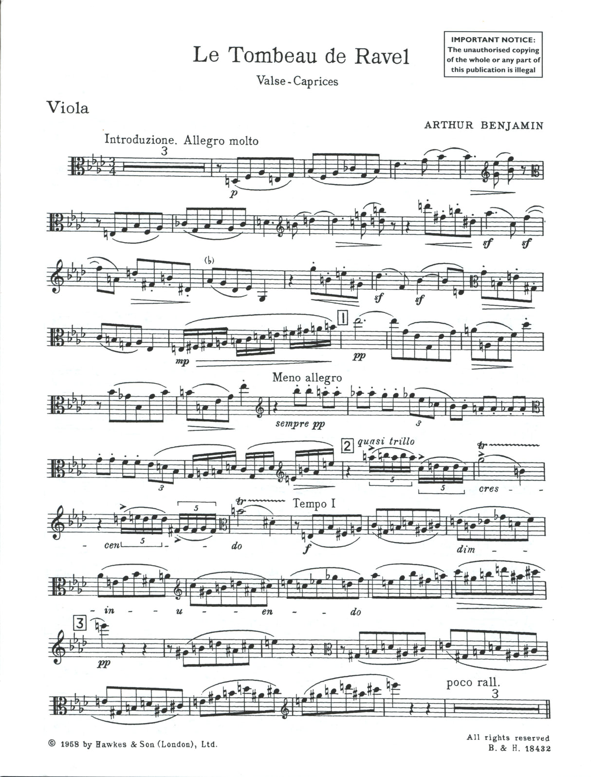 Benjamin: Le Tombeau de Ravel