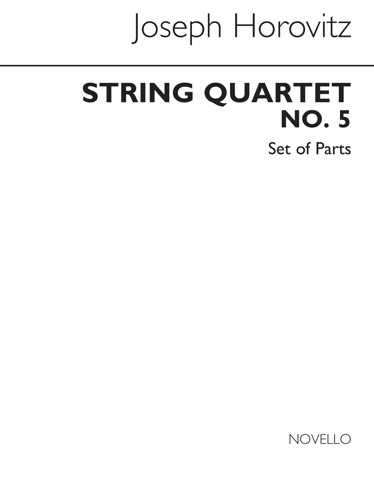 Horovitz: String Quartet No. 5