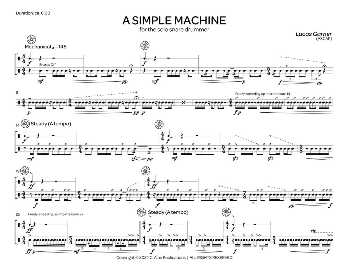 Garner: A Simple Machine (Solo Snare Drum)