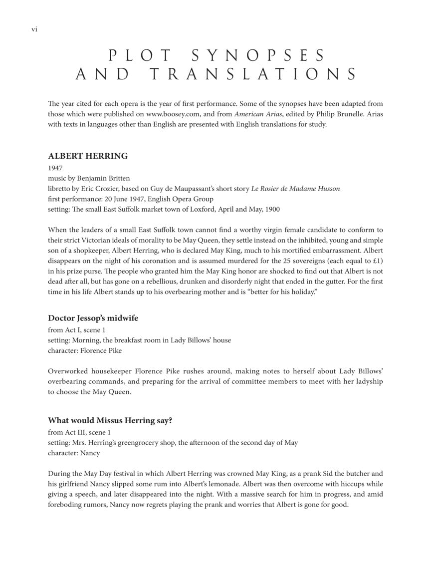 Boosey & Hawkes Opera Anthology – Mezzo-Soprano