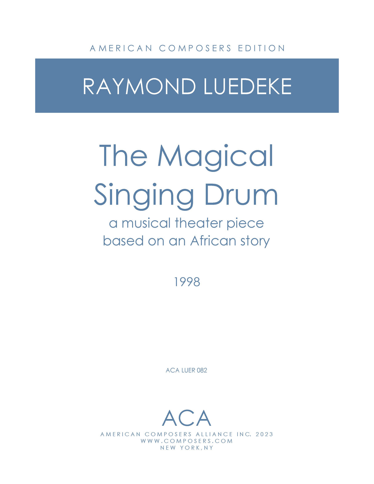 Luedeke: The Magical Singing Drum