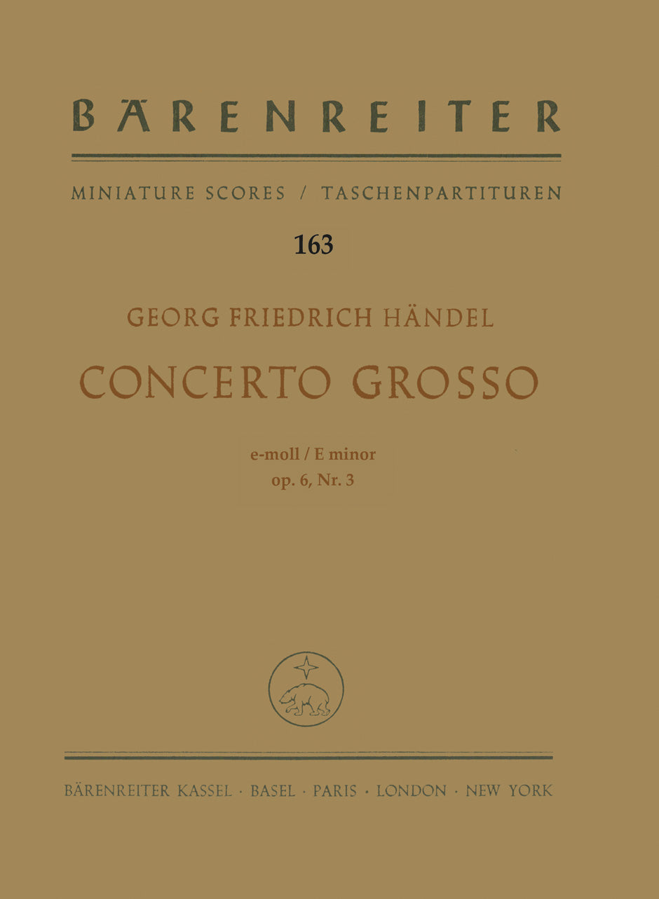 Handel: Concerto grosso in E Minor, HWV 321, Op. 6, No. 3
