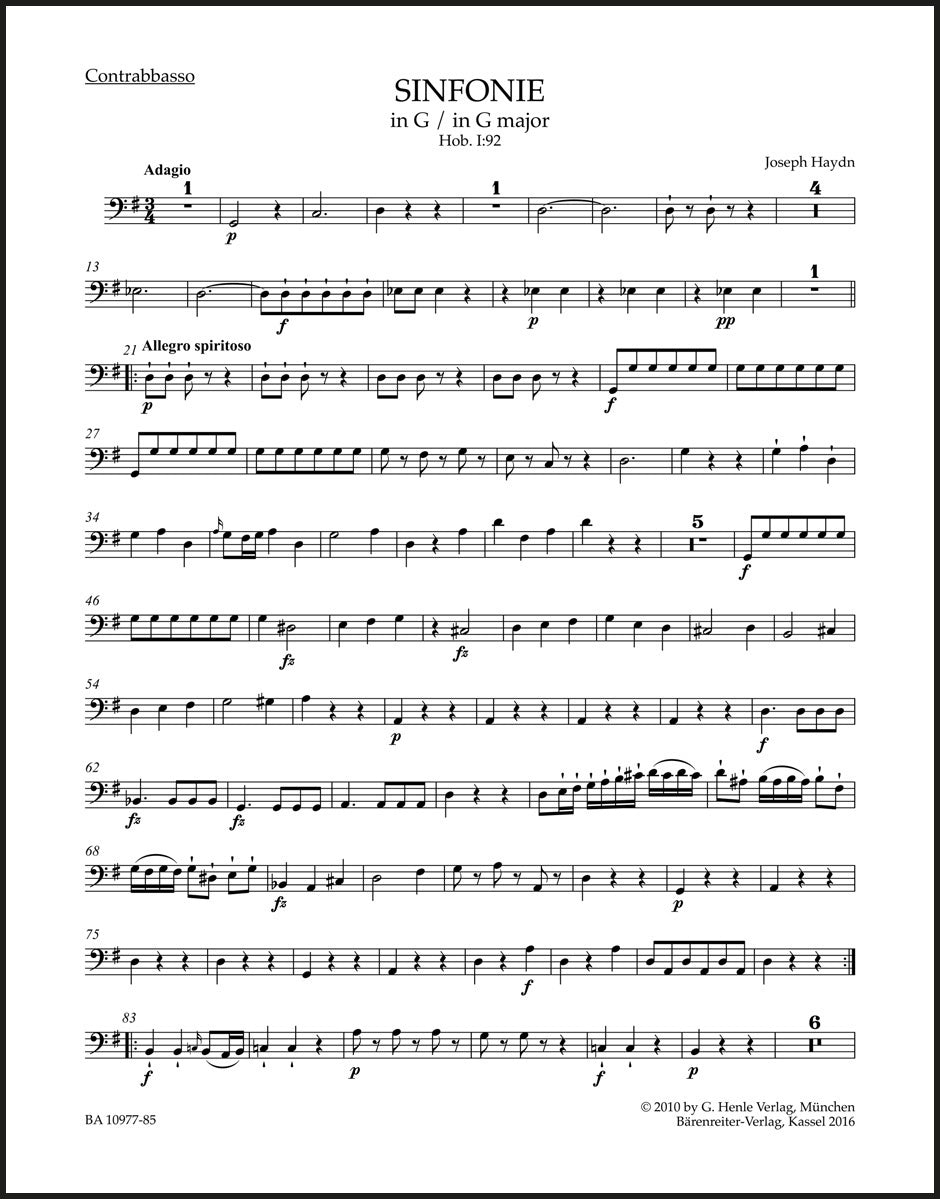 Haydn: Symphony in G Major, Hob. I:92