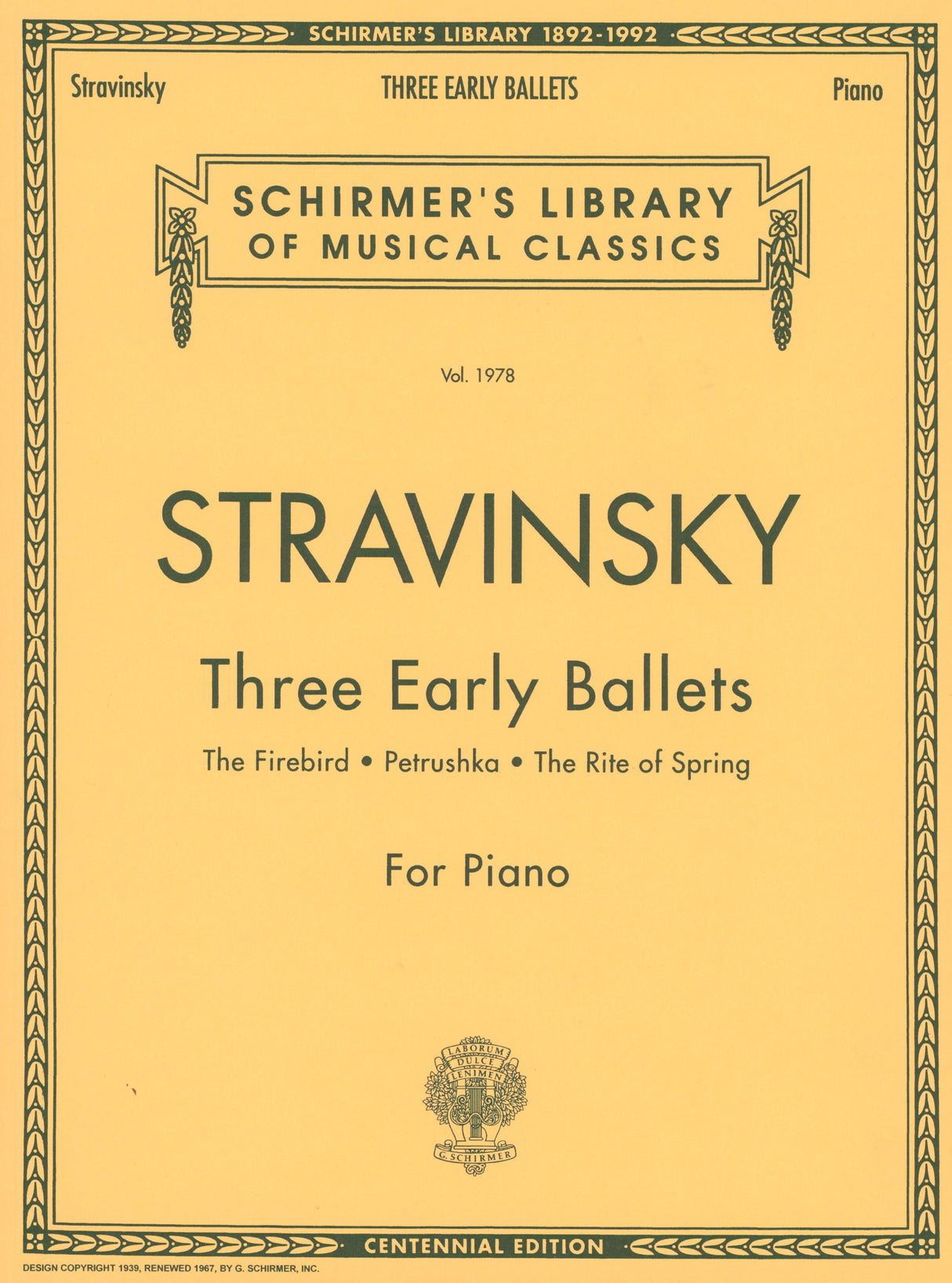 Stravinsky: 3 Early Ballets - The Firebird, Petrushka, The Rite of Spring (arr. for piano)
