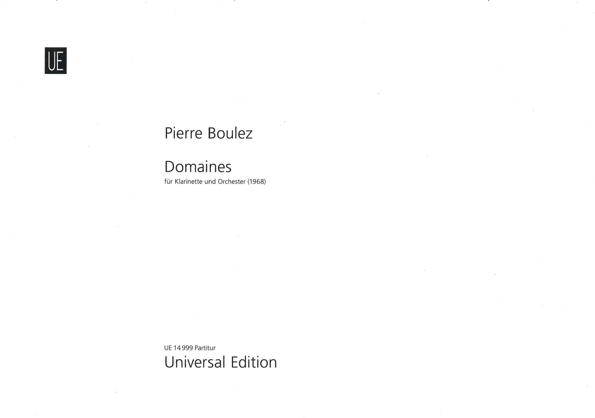 Boulez: Domaines