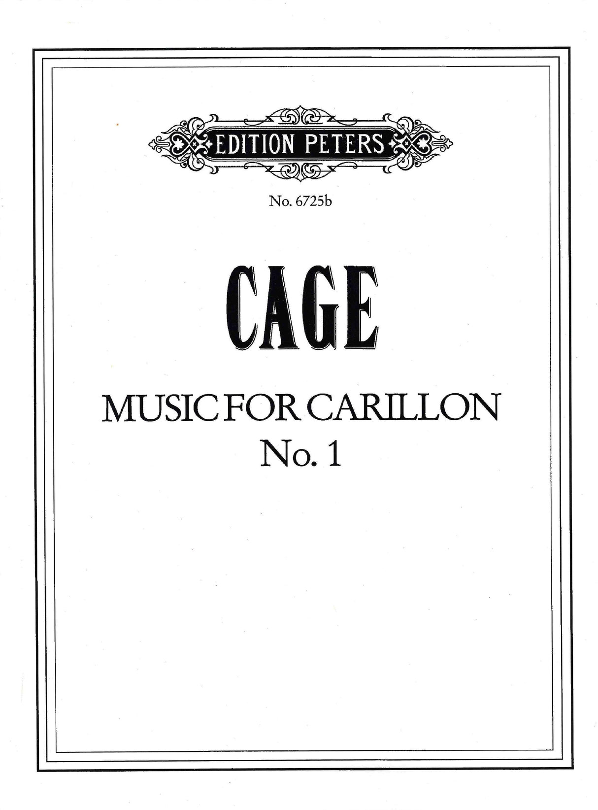 Cage: Music for Carillon No. 1