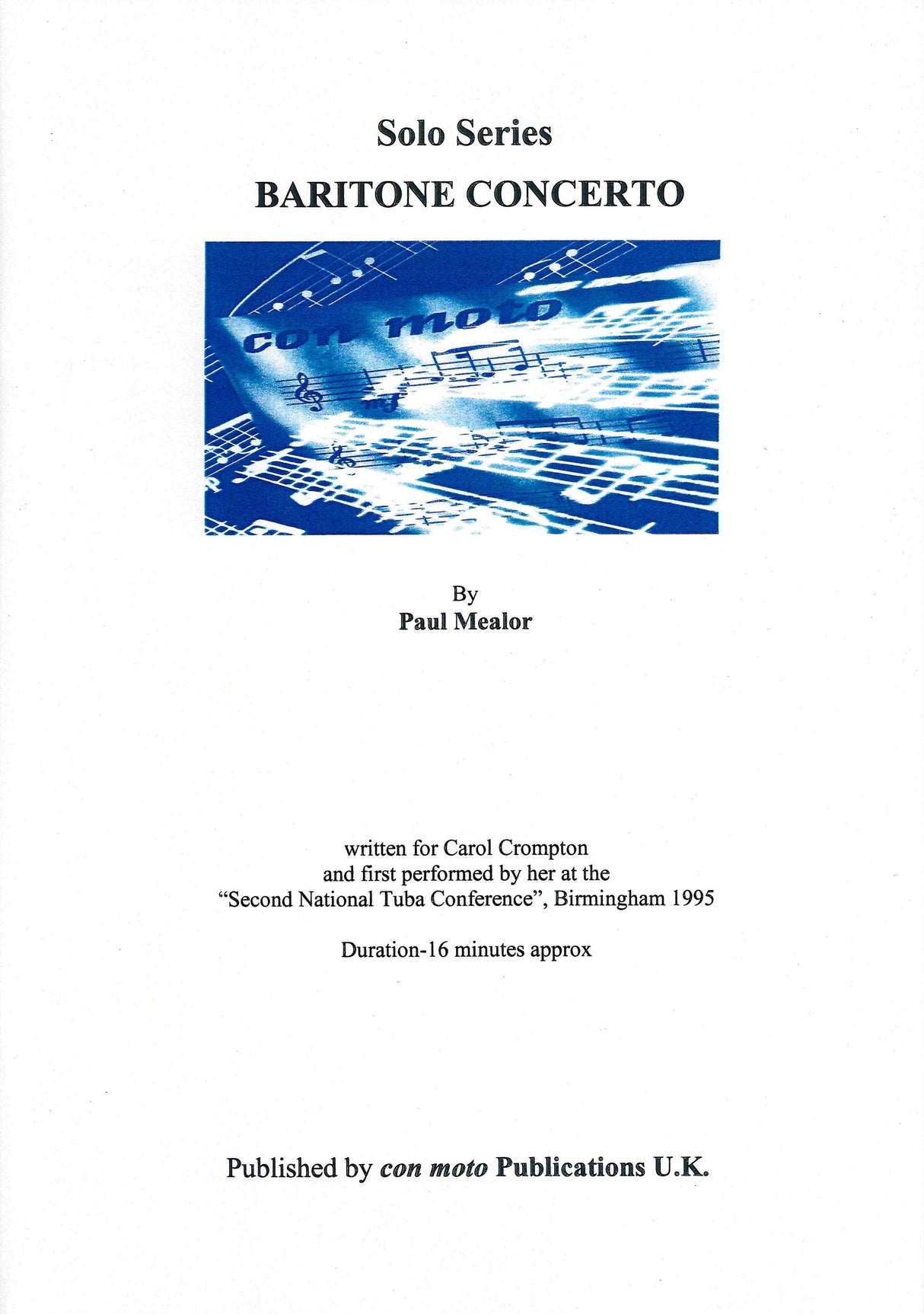 Mealor: Baritone Concerto