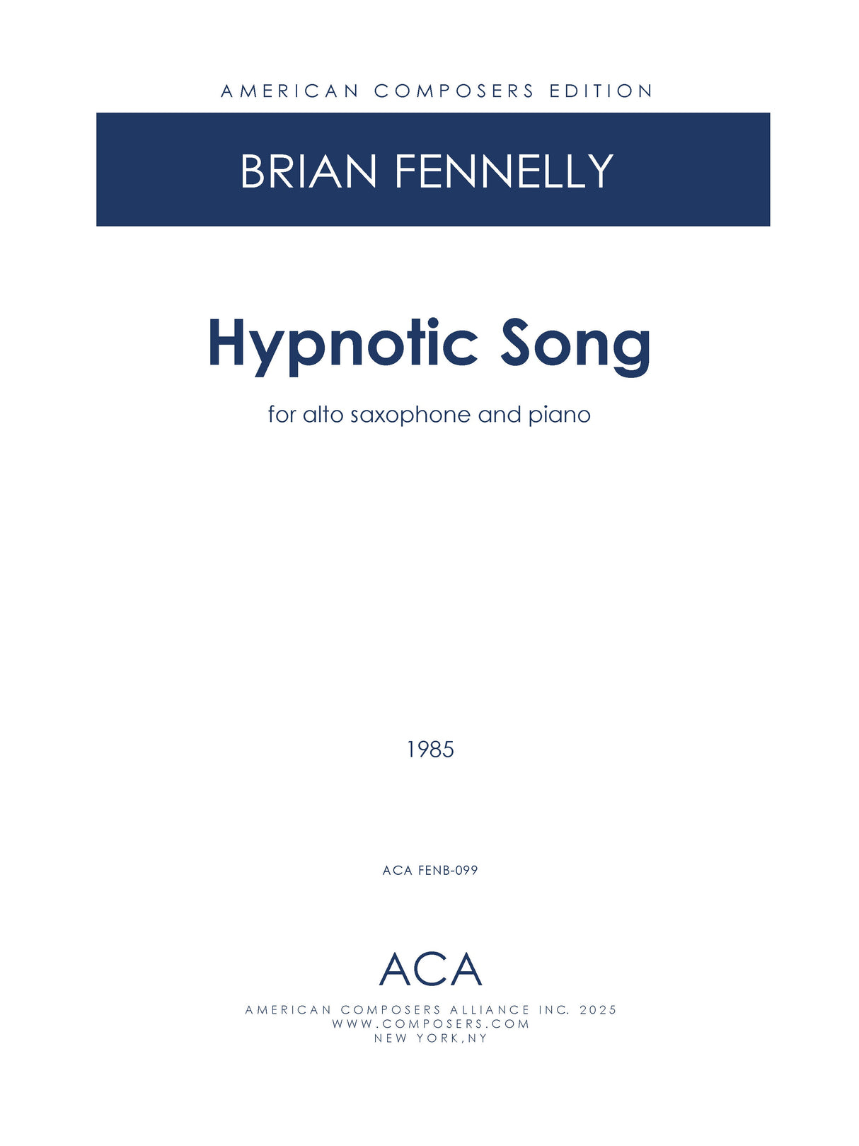 Fennelly: Hypnotic Song