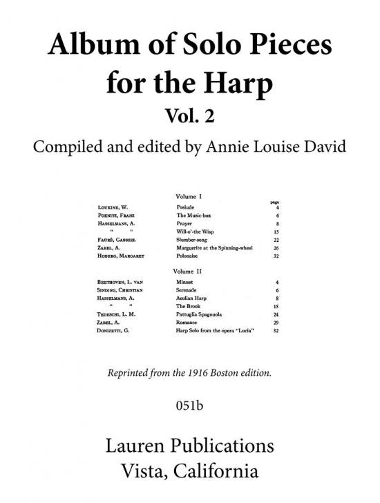 Album of Solo Pieces for the Harp - Volume 2