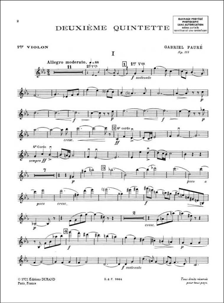 Fauré: Piano Quintet No. 2, Op. 115