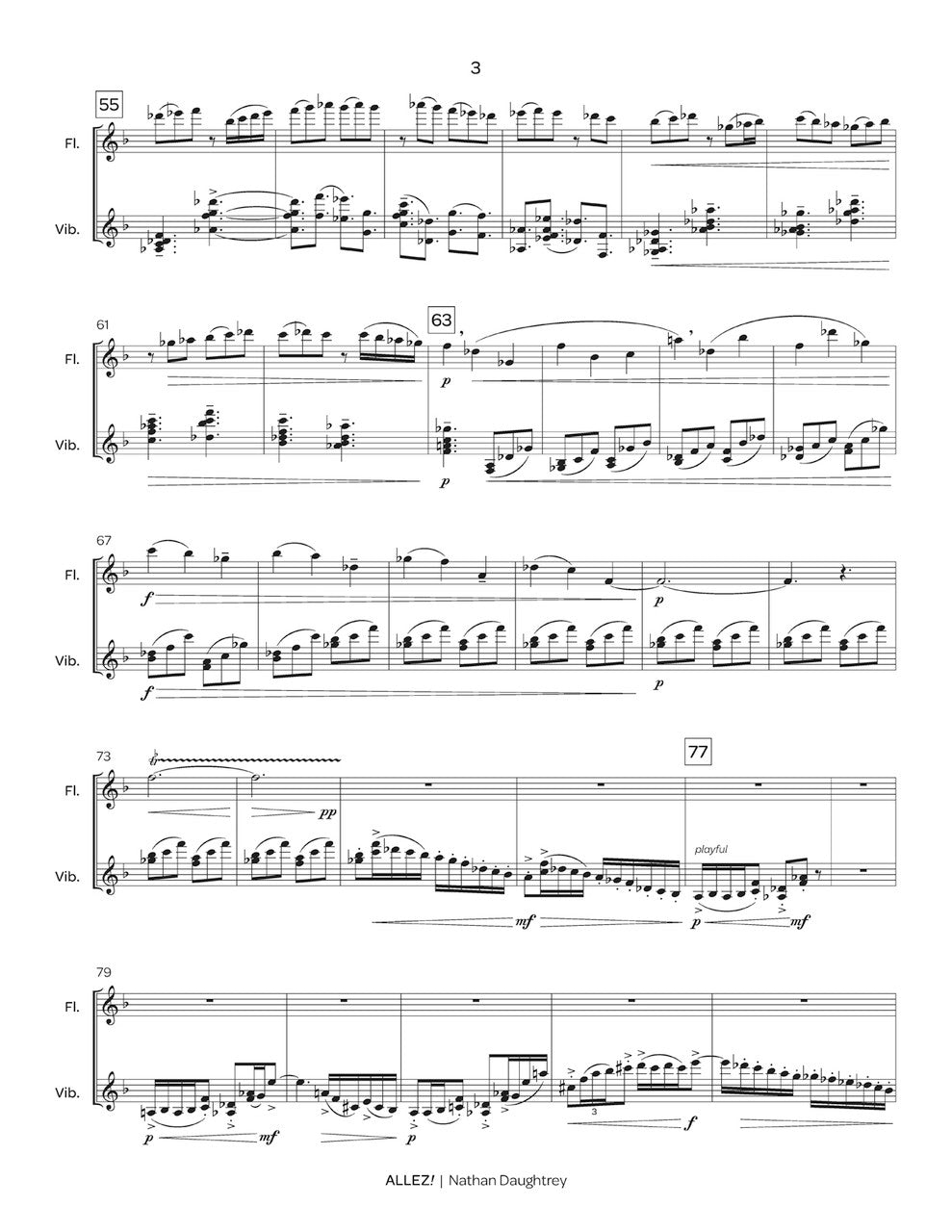 Daughtrey: Allez! (Version for Flute & Vibraphone)