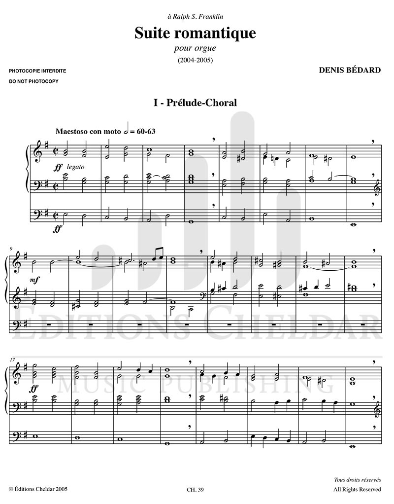 Bédard: Suite romantique