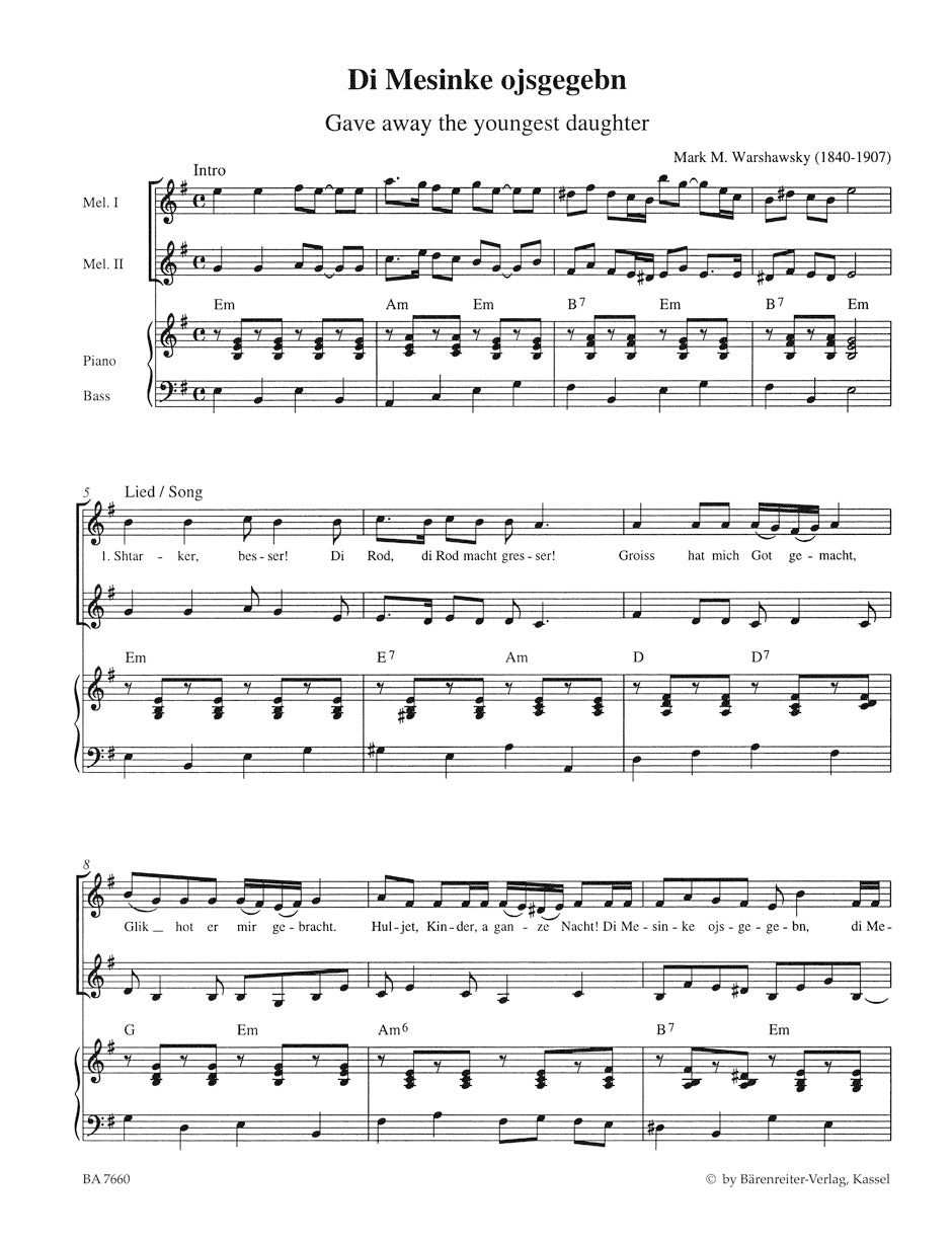 Klezmer: 12 Arrangements for Variable Instrumentation