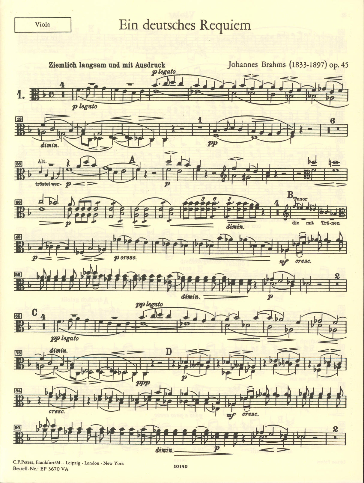 Brahms: Ein deutsches Requiem, Op. 45