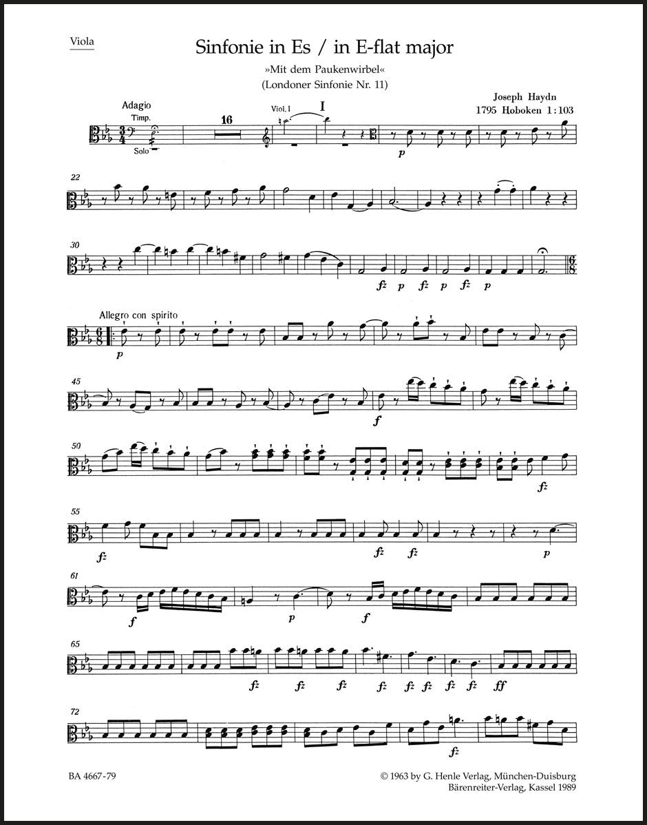 Haydn: London Symphony No. 11 in E-flat Major, Hob. I:103