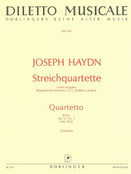 Haydn: String Quartet in B-flat Major, Hob. III:62, Op. 55, No. 3