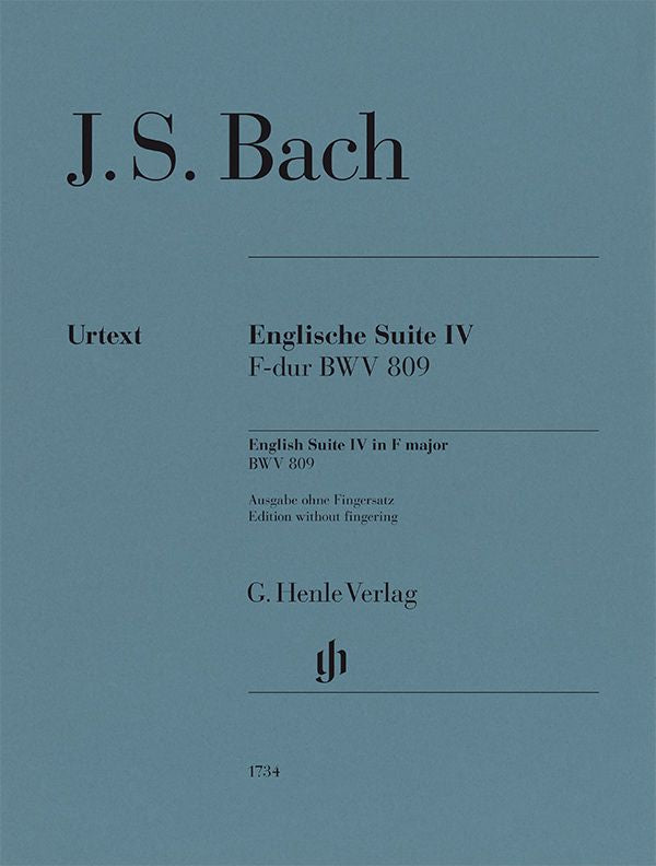 Bach: English Suite No. 4 in F Major, BWV 809