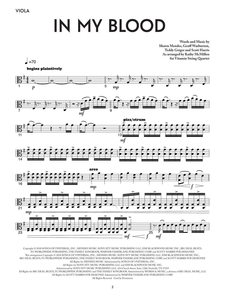 Shawn Mendes: In My Blood (arr. for string quartet)