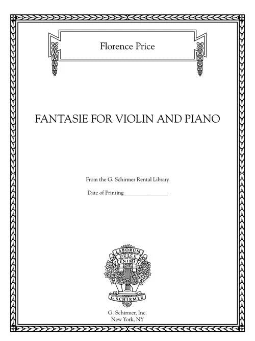 Price: Fantasie No. 1 in G Minor