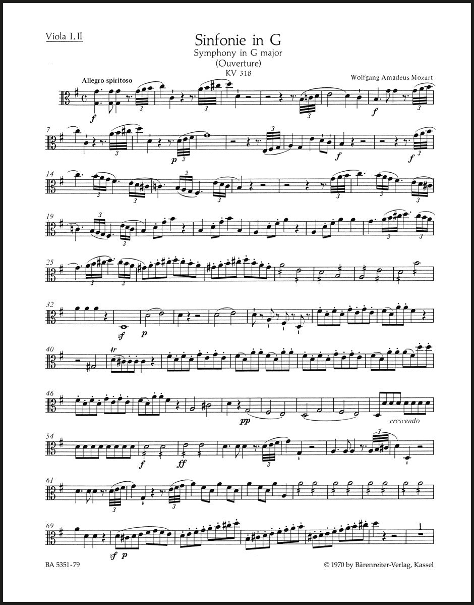 Mozart: Symphony (Overture) No. 32 in G Major, K. 318