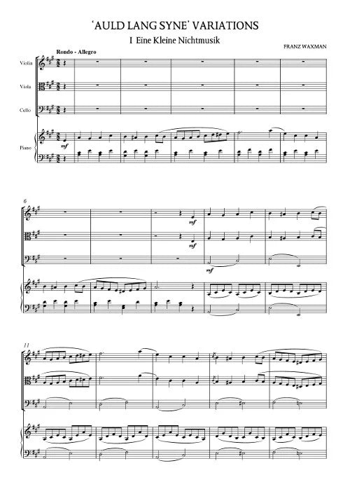 Waxman: Auld Lang Syne Variations