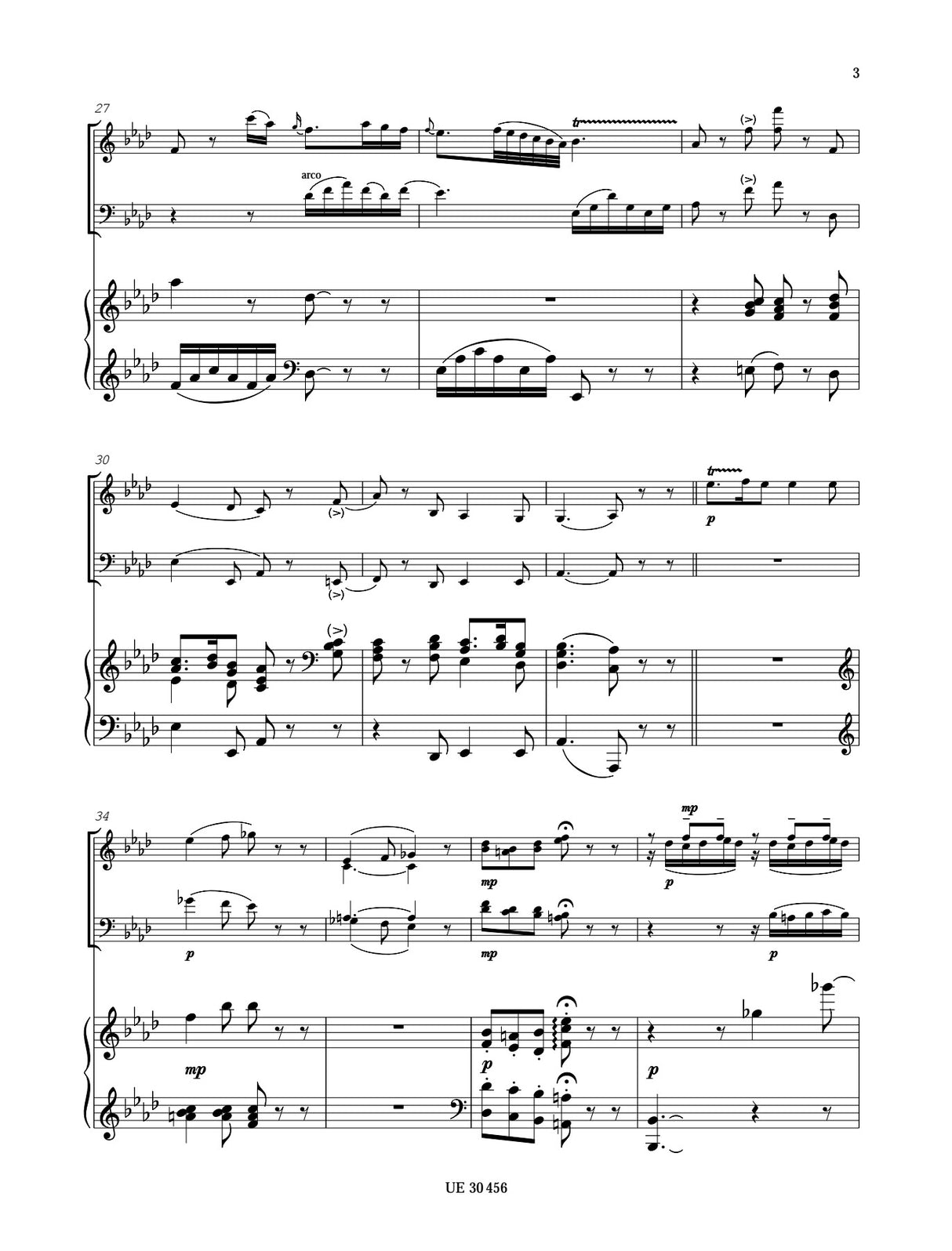 Pärt: Mozart-Adagio (for Violin, Cello & Piano)