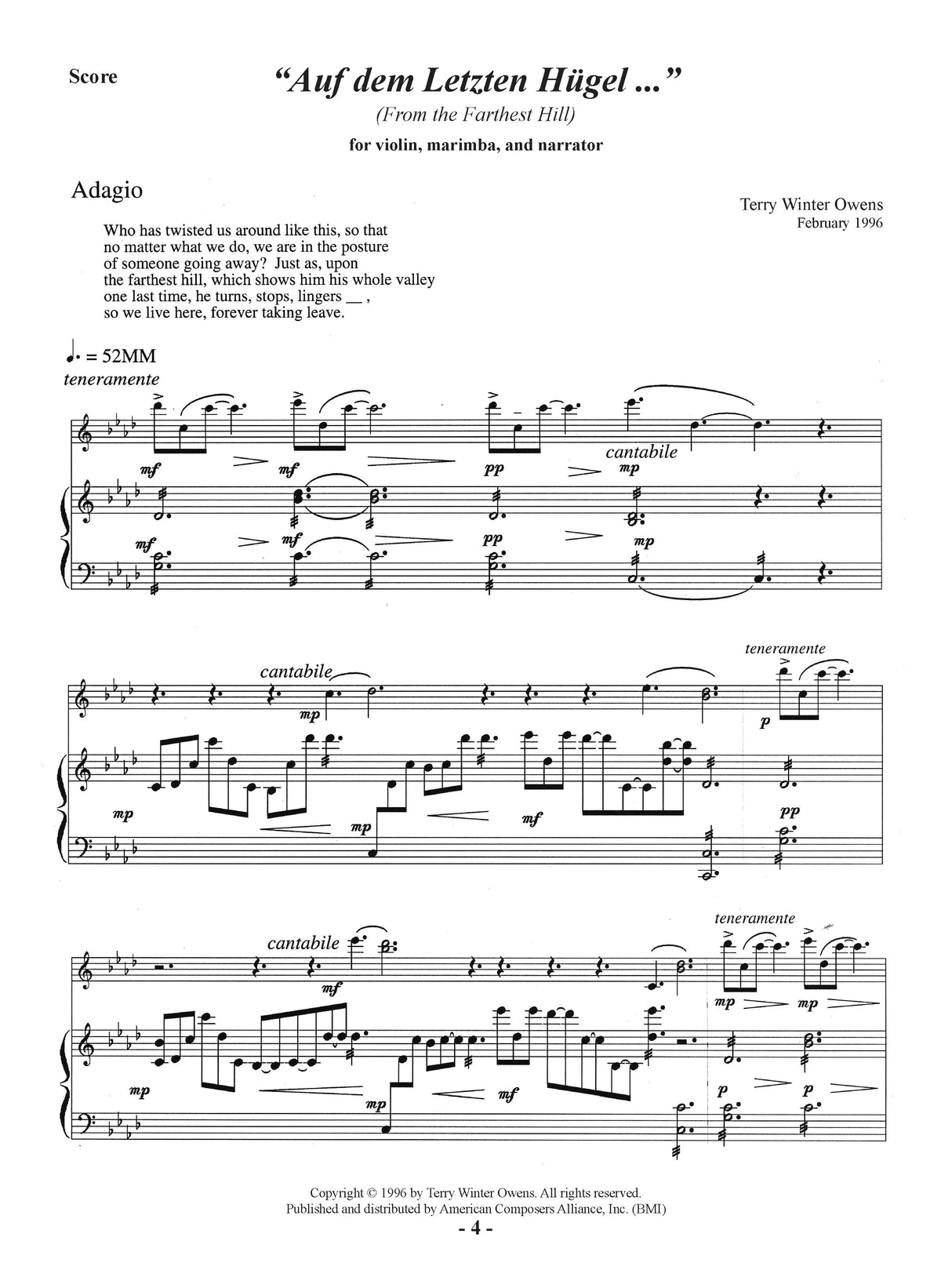 T.W. Owens: Auf dem Letzten Hügel (From the Farthest Hill)